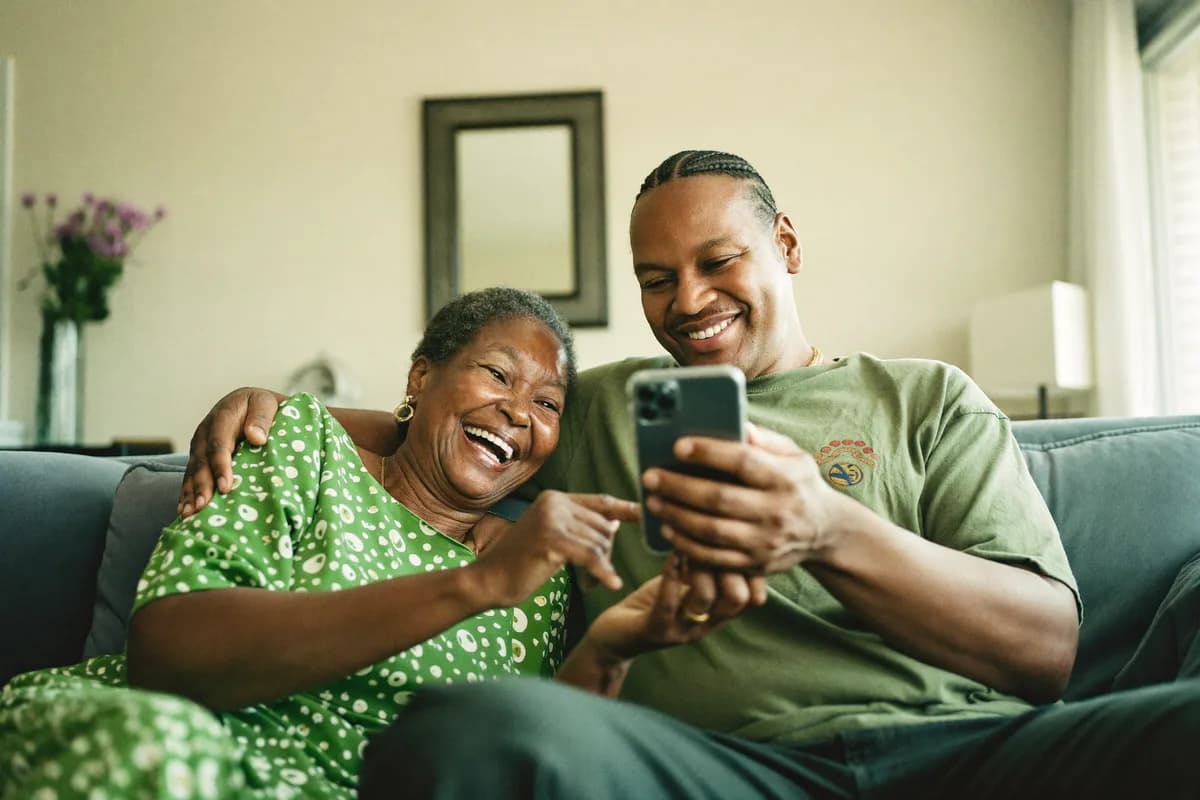 A mother in Nigeria and her son staying close through Kinship